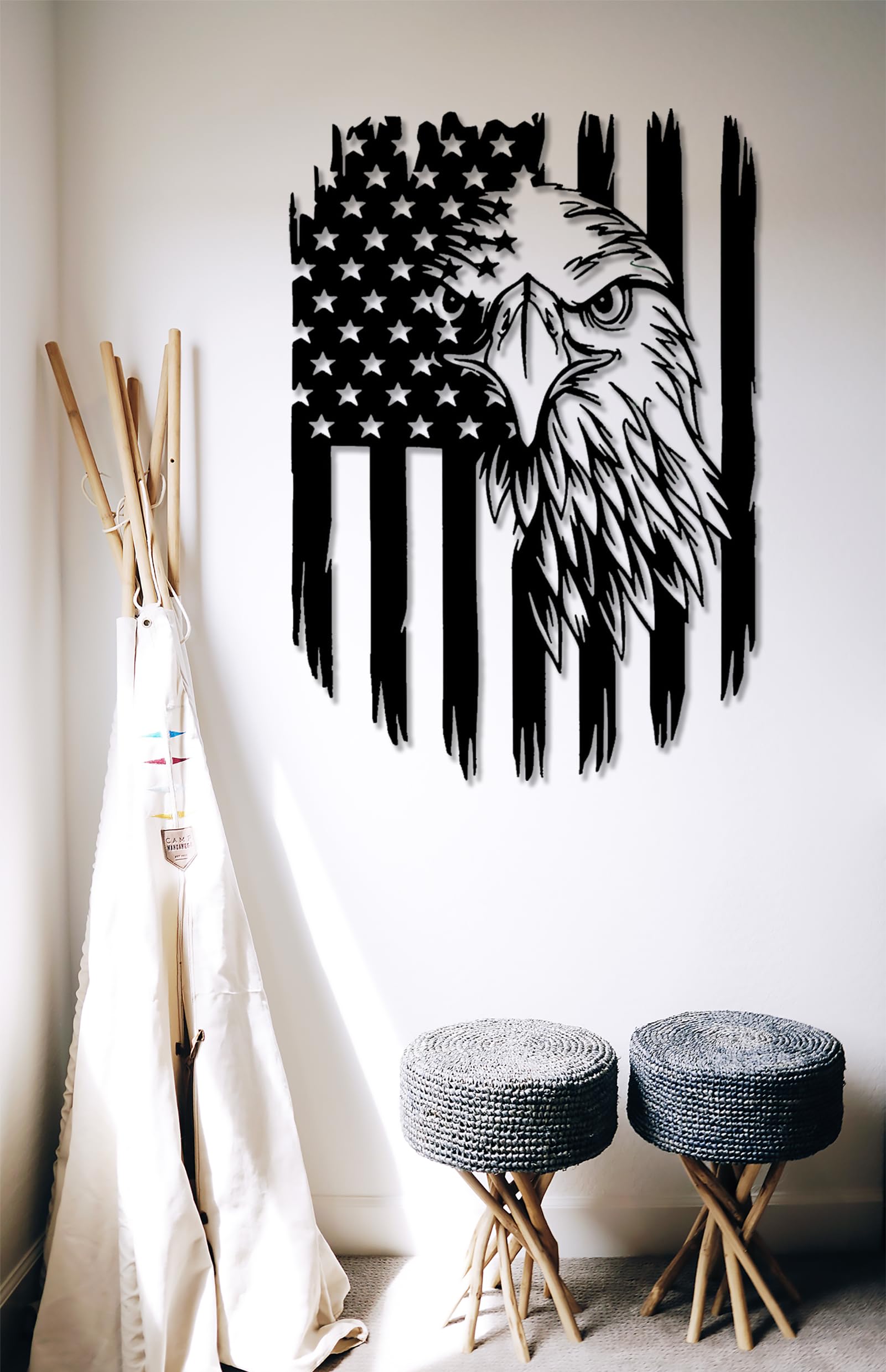 Amazon.com: Benziso American Eagle Metal Wall Art 4th of July